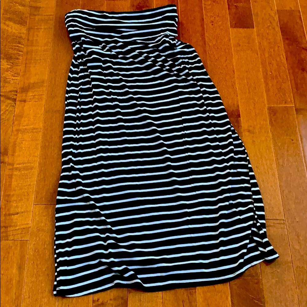 Maxi knit striped skirt